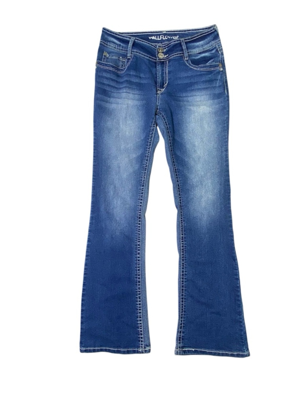 Wallflower Luscious Curvy Bootcut Jeans Women's 9 Blue Mid Rise Western Denim